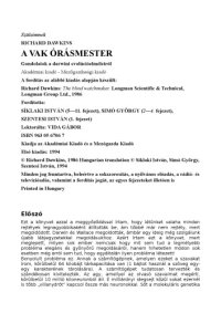 cover of the book A vak órásmester