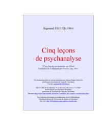 cover of the book Cinq leçons sur la psychanalyse