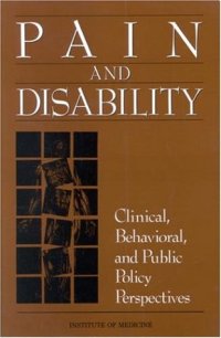 cover of the book Pain and Disability: Clinical, Behavioral, and Public Policy Perspectives