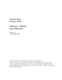 cover of the book Toposes, triples, and theories (draft)