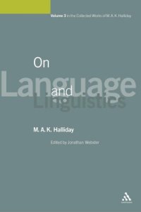 cover of the book On Language and Linguistics (Collected Works M. A. K. Halliday)