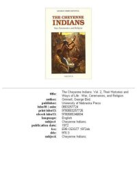 cover of the book The Cheyenne Indians, Vol. 2: War, Ceremonies, and Religion