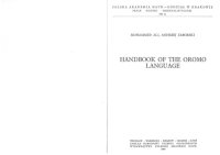 cover of the book Handbook of the Oromo language