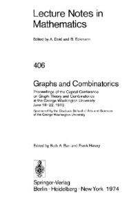 cover of the book Graphs and combinatorics; proceedings