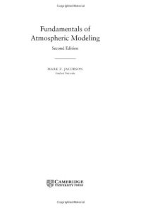 cover of the book Fundamentals of Atmospheric Modeling 