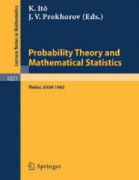 cover of the book Probability Theory and Mathematical Statistics: Proceedings of the Fourth USSR - Japan Symposium, held at Tbilisi, USSR, August 23–29, 1982