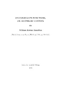 cover of the book On Conjugate Functions, or Algebraic Couples