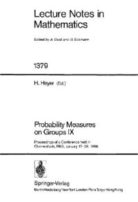 cover of the book Probability Measures on Groups IX