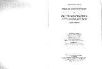 cover of the book Fluid Mechanics and Hydraulics