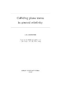 cover of the book Colliding plane waves in general relativity