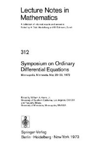 cover of the book Symposium on Ordinary Differential Equations, Minneapolis, Minnesota, May 29-30, 1972; [proceedings]