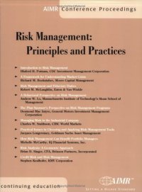 cover of the book Risk Management: Principles and Practices