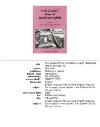 cover of the book New Zealand Ways of Speaking English (Multilingual Matters)