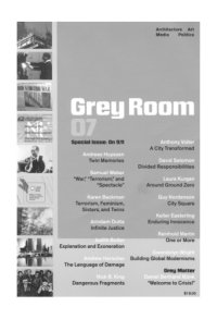 cover of the book Grey Room 7, Spring 2002, Special issue on 9 11