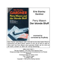 cover of the book Perry Mason und der blonde Bluff