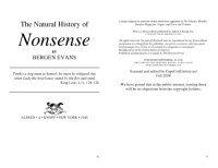 cover of the book The Natural History of Nonsense