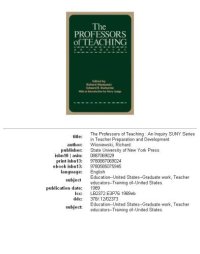 cover of the book The Professors of Teaching