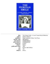 cover of the book The Puritan Smile: A Look Toward Moral Reflection