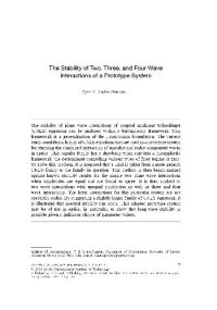 cover of the book The Stability of Two,Three,and Four Wave Interactions of a Prototype System