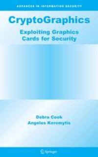 cover of the book CryptoGraphics: Exploiting Graphics Cards for Security