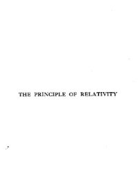 cover of the book The principle of relativity;: A collection of original memoirs on the special and general theory of relativity, 