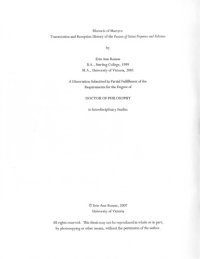 cover of the book Rhetoric of Martyrs: Transmission and Reception History of the Passion of Saints Perpetua and Felicity