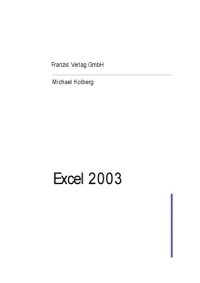 cover of the book Excel 2003: Das kompakte Know- how zum perfekten Einsatz von Excel.  German 