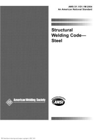 cover of the book Structural Welding Code - Steel ANSI AWS D1.1-2004 (D1.1M-2004)