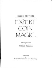 cover of the book David Roth's Expert Coin Magic