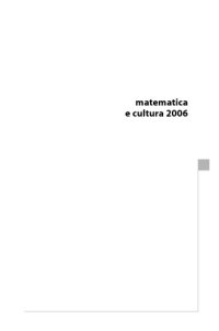 cover of the book matematica e cultura 2006