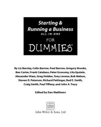 cover of the book Starting and Running a Business All-in-one for Dummies (For Dummies)