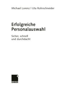 cover of the book Erfolgreiche Personalauswahl: Sicher, schnell und durchdacht