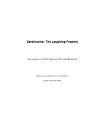 cover of the book Zarathustra, the Laughing Prophet: Talks on Friedrich Nietzsche's Thus Spoke Zarathustra (v. 2)