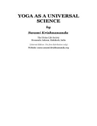 cover of the book Yoga As a Universal Science