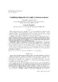 cover of the book Combining diagnostic test results to increase accuracy