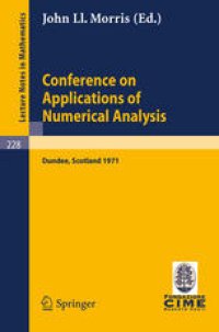 cover of the book Conference on Applications of Numerical Analysis: Held in Dundee/Scotland, March 23–26, 1971