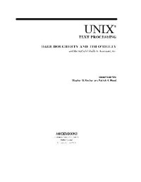 cover of the book UNIX Text Processing