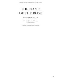 cover of the book The Name of the Rose