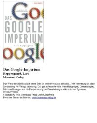 cover of the book Das Google-Imperium