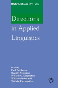 cover of the book Directions in Applied Linguistics: Essays in Honor of Robert B. Kaplan (Multilingual Matters)