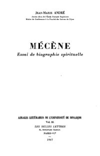 cover of the book Mécène : Essai de biographie spirituelle