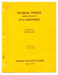 cover of the book Physical traces associated with UFO sightings: A preliminary catalog