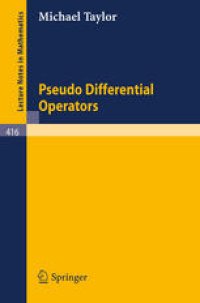 cover of the book Pseudo Differential Operators