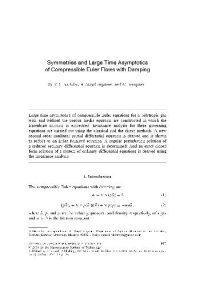 cover of the book Symmetries and Large Time Asymptotics of Compressible Euler Flows with Damping