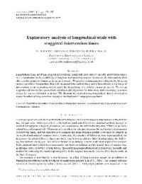 cover of the book Exploratory analysis of longitudinal trials with staggered intervention times