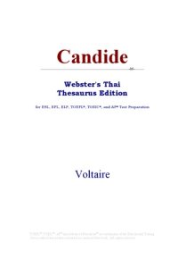 cover of the book Candide (Webster's Thai Thesaurus Edition)