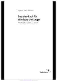 cover of the book Das Mac-Buch für Windows-Umsteiger, Aktuell zu Mac OS X 10.5 Leopard