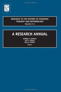 cover of the book Research in the History of Economic Thought and Methodology: A Research Annual, Vol 27A (Research in the History of Economic Thought & Methodology)