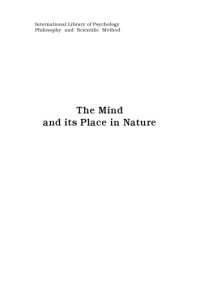 cover of the book The Mind and Its Place in Nature