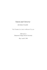 cover of the book Nation and Universe